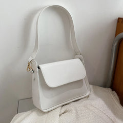 Women Shoulder Underam Bags PU Leather Small Square Flap Handbag Totes
