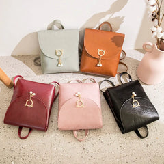 Women Small Backpack Letter Purse Mobile Phone Travel Bag Student School