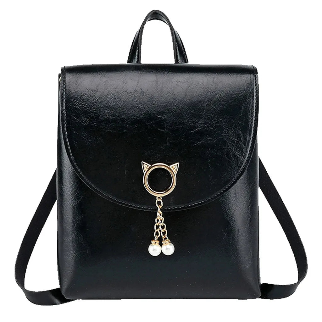 Women Small Backpack Letter Purse Mobile Phone Travel Bag Student School