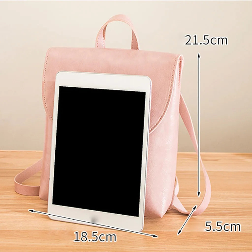 Women Small Backpack Letter Purse Mobile Phone Travel Bag Student School