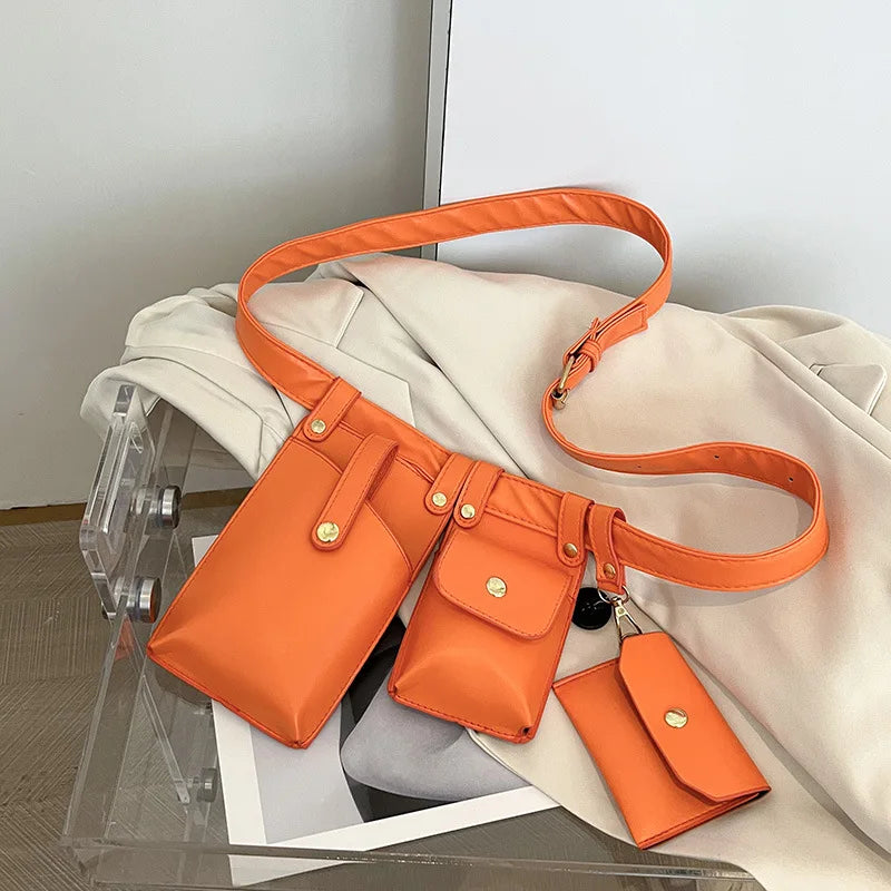 Women Belly Bag Flap Belt Waist Bags for Travel