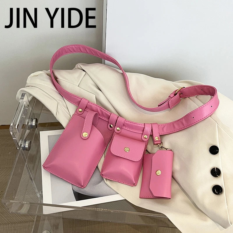 Women Belly Bag Flap Belt Waist Bags for Travel