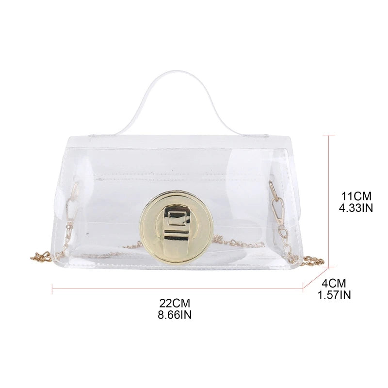 Transparent PVC Sling Bag Crossbody Summer Beach Purse