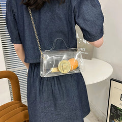 Transparent PVC Sling Bag Crossbody Summer Beach Purse