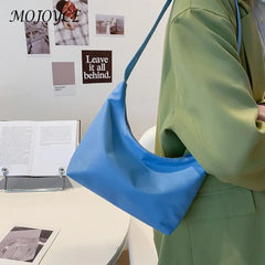 Women Small Nylon Shoulder Bags Female Pure Shopping Bag Lady Small Handbags