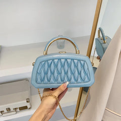 Women Small Square Bags PU Leather Shoulder Bags for Lady Chain Handbag