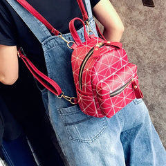 Women PU Leather Daypack Backpacks for Teenage Girls