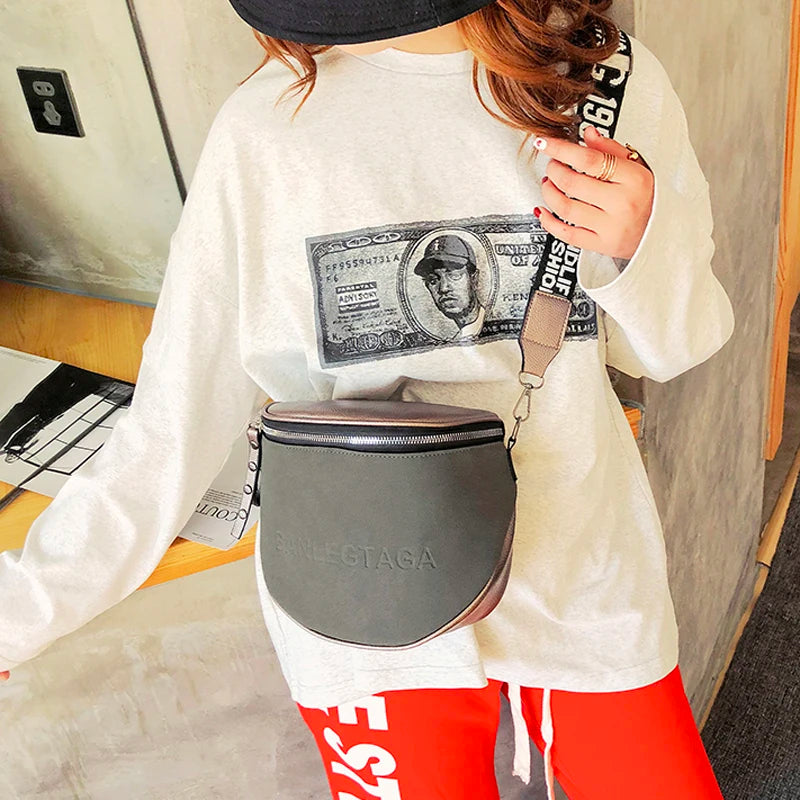 Vintage Lady Saddle Shoulder Bag Crossbody Tote Bucket Bag