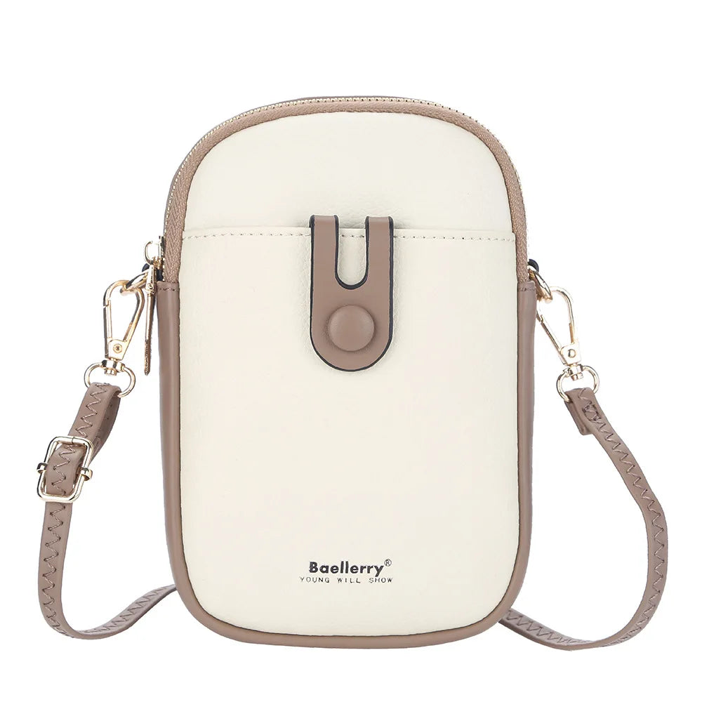 Soft Leather Shoulder Bag Multifunction Crossbody Purse