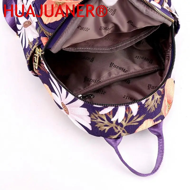 Women Nylon Mini Backpack School Bags for Teenage Girl