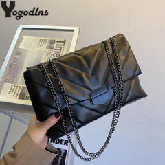 Soft PU Leather Crossbody Bag Flap Shoulder Purse Handbag Chain Totes Bolsas