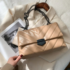Soft PU Leather Crossbody Bag Flap Shoulder Purse Handbag Chain Totes Bolsas