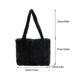 Soft Plush Shoulder Bags Winter Furry Ladies Clutch Purse Handbag