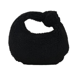 Winter Plush Shoulder Bag Small Purses Fluffy Tote Bags