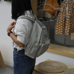 Solid Nylon Backpack Preppy Style School Bags Large Capacity Handbags Rucksack