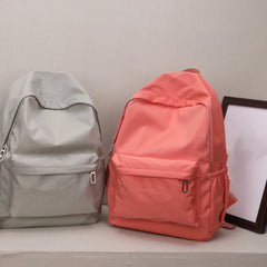 Solid Nylon Backpack Preppy Style School Bags Large Capacity Handbags Rucksack