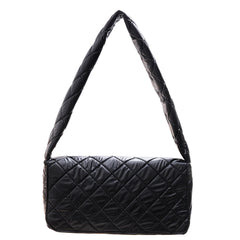 Women Space Padded Nylon Shoulder Armpit Bag Casual Quilted Top-handle Bags