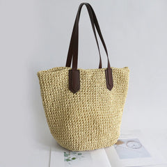 Women Straw Woven Bag Underarm Shoulder Bag Vintage Summer