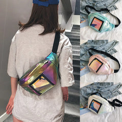 Women Outdoor Sports Zipper Messenger Bag Chest Bag