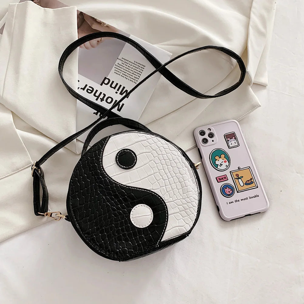Women Tai Chi Messenger Bags Small Shoulder Bags Ladies Crossbody Bags