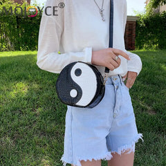 Women Tai Chi Messenger Bags Small Shoulder Bags Ladies Crossbody Bags