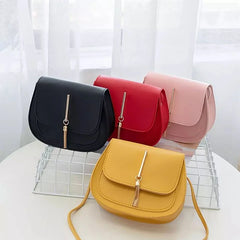 Tassel Crossbody Bag PU Leather Women Solid Single Girls Ladies