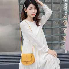 Tassel Crossbody Bag PU Leather Women Solid Single Girls Ladies
