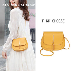 Tassel Crossbody Bag PU Leather Women Solid Single Girls Ladies