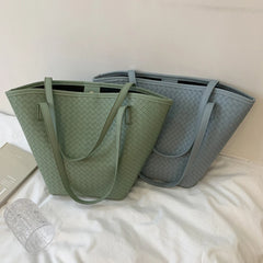 Large Capacity Textured Top-Handle Bag for Women