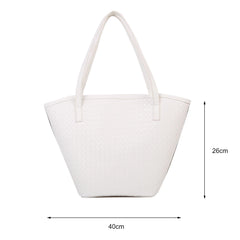Large Capacity Textured Top-Handle Bag for Women