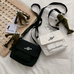Japanese Style Planet Tooling Art Girl Student Shoulder Bag