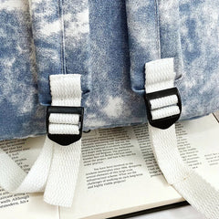 Tie Dye Print Backpack Preppy Style Student School Travel Rucksack