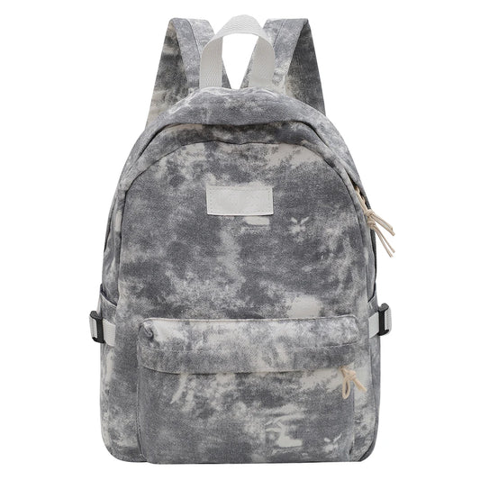 Tie Dye Print Backpack Preppy Style School Travel Rucksack