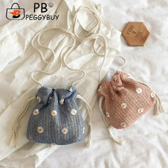 Women Top-Handle Bags with Removable Strap Woven Summer Handbags
