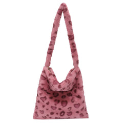 Women Animal Pattern Plush Top-handle Bag