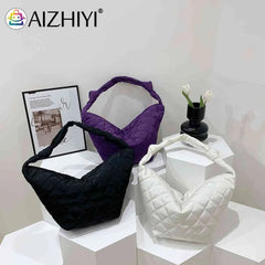 Women Cotton Padded Hobos Handbags Casual Shoulder Totes Bags