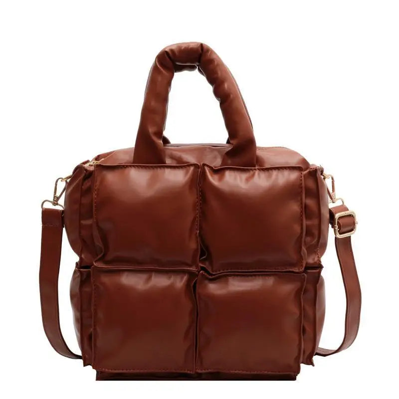 Women Tote Bag Quilted Handbags Vintage Ladies Shoulder Bag