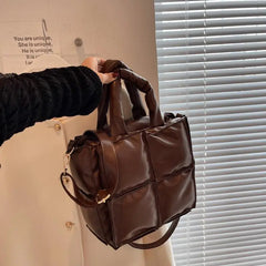 Women Tote Bag Quilted Handbags Vintage Ladies Shoulder Bag