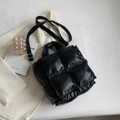 Women Tote Bag Quilted Handbags Vintage Ladies Shoulder Bag