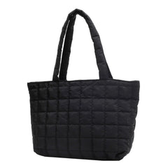 Women Quilted Tote Bag Shoulder Handbags Rhombus Pattern Top-handle Bags
