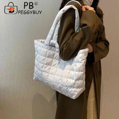 Quilted Top-handle Tote Bag for Women, Rhombus Pattern Shopper Handbag