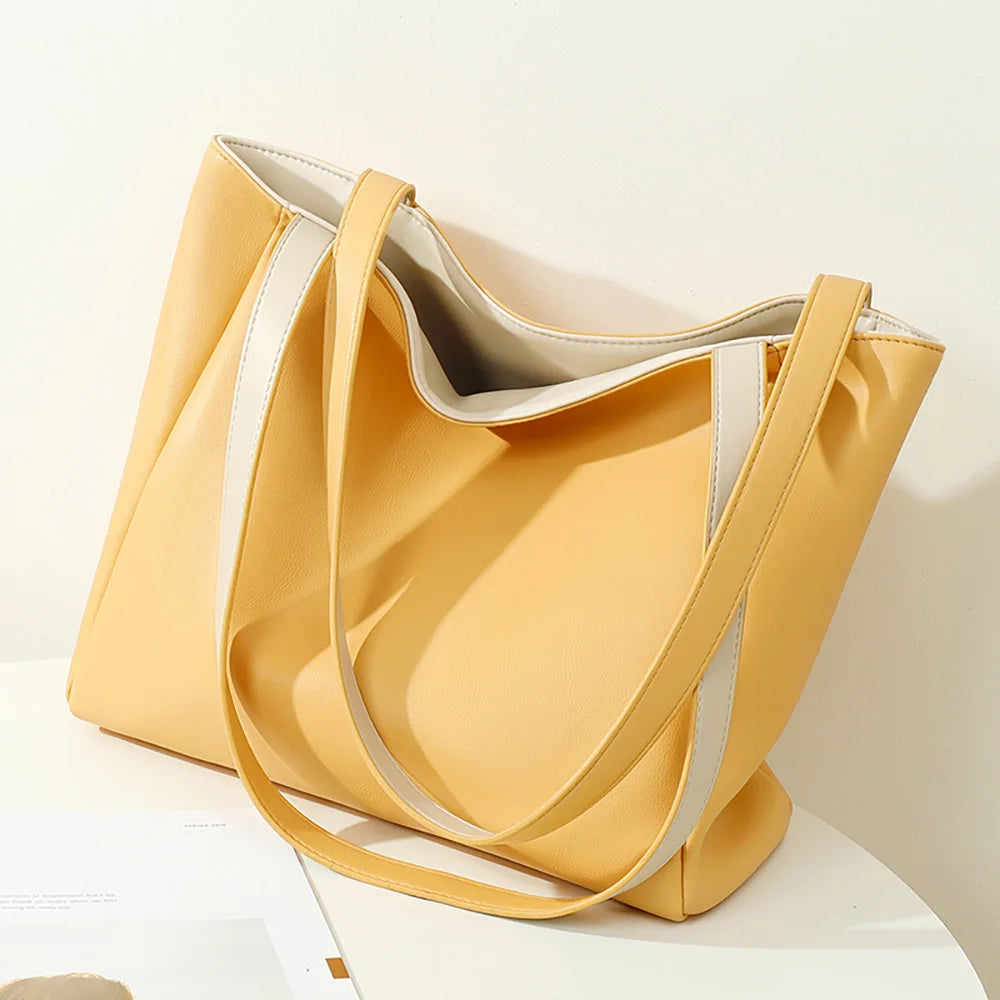 Women Tote Bags Soft Pu Leather Shoulder Bag Large Capacity Shopping