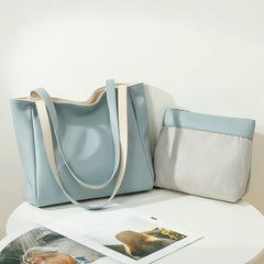 Women Tote Bags Soft Pu Leather Shoulder Bag Large Capacity Shopping