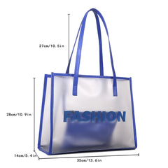 Women Transparent Composite Bags Shoulder Shopping Tote Bag