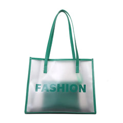 Women Transparent Composite Bags Shoulder Shopping Tote Bag