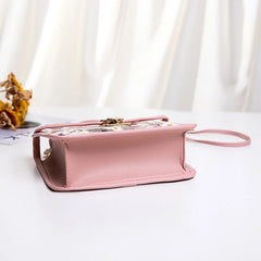 Women Transparent Crossbody Shoulder Bag Daisy Pattern Block Messenger Handbag