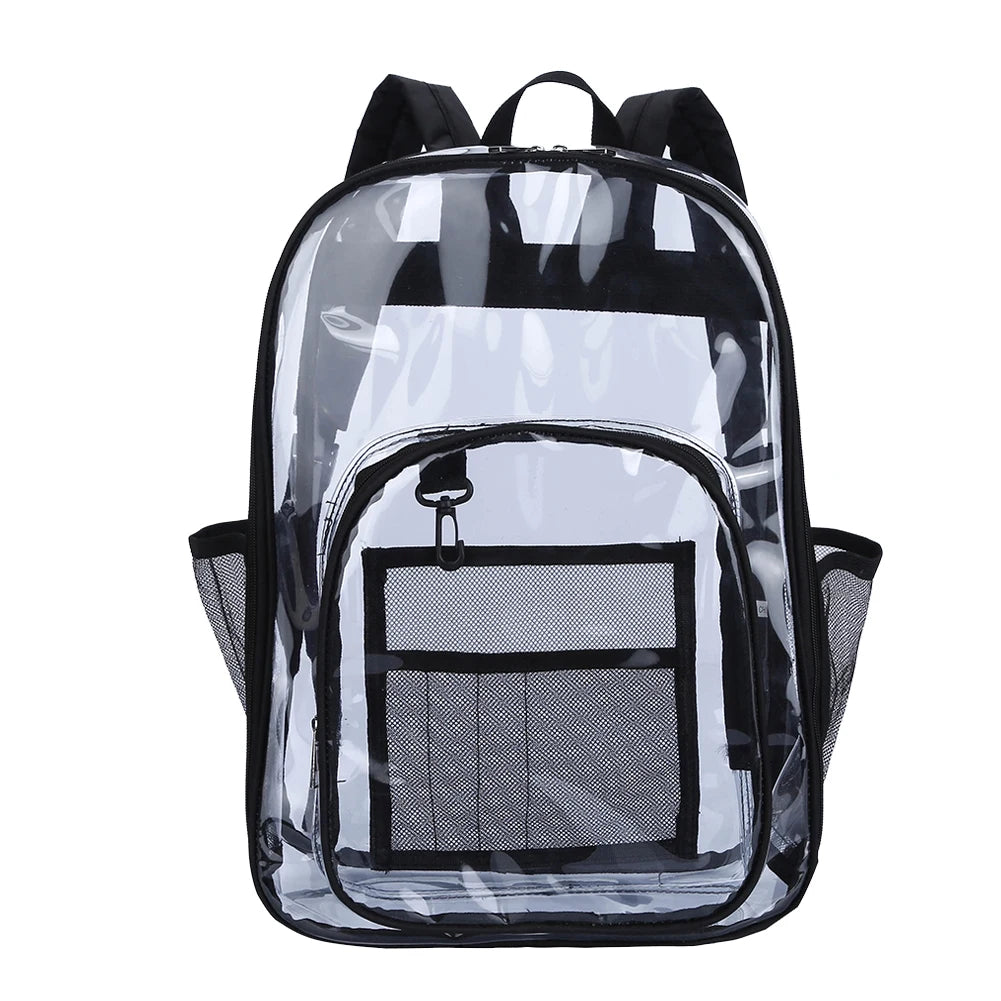 Women Transparent Layers Knapsack Rucksack Large Capacity Backpacks