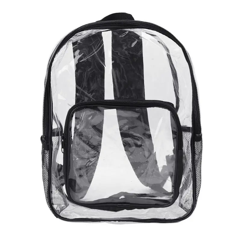 Women Clear PVC Backpack Travel Shoulder Bag School Bookbags