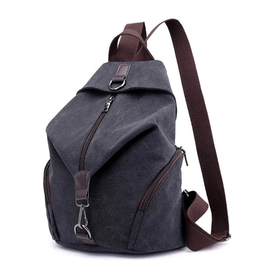 Canvas Travel Backpack for Women Large Capacity Laptop Rucksack