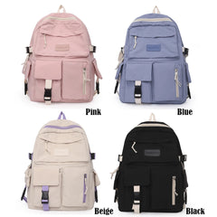 Travel Canvas Hit Backpack Preppy Style School Students Large Capacity Rucksack
